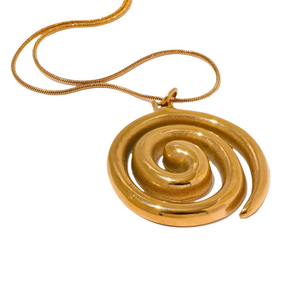 Colar Espiral Dourado