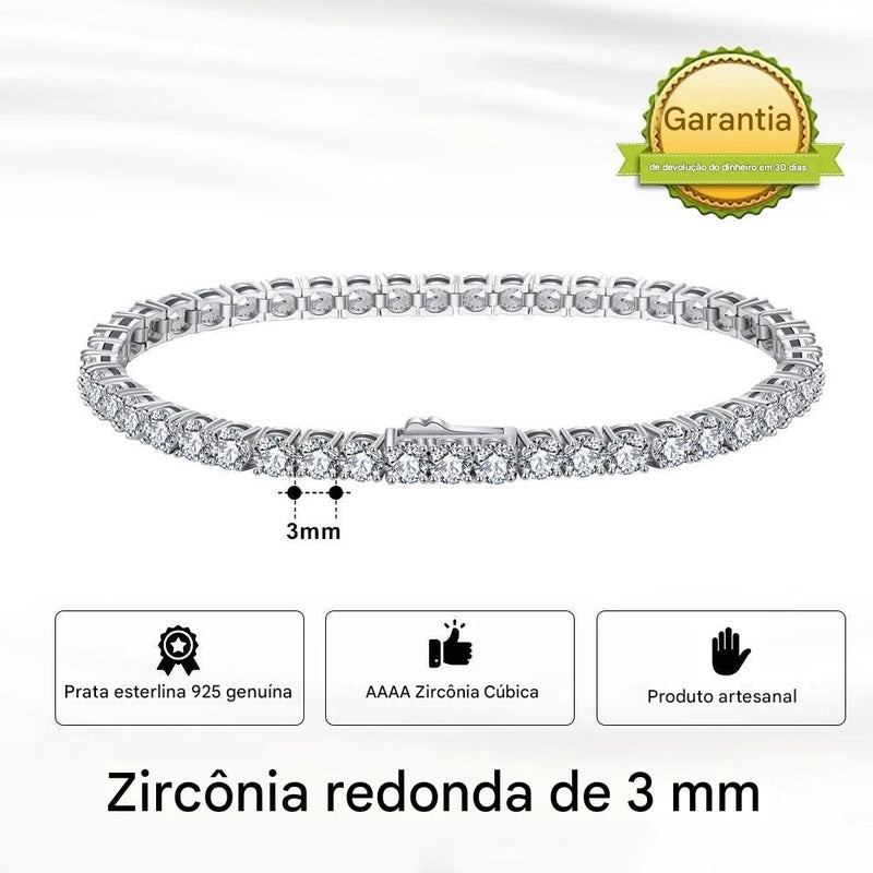 Pulseira Feminina Autentic Jewels delicadeza de pedras preciosas