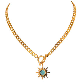 Colar Sol de Mayo Corrente (Banhado a Ouro 18K)