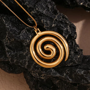 Colar Espiral Dourado