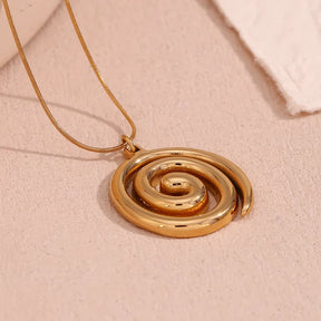 Colar Espiral Dourado